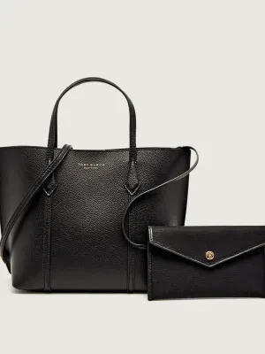 TORY BURCH Skórzany kuferek + saszetka Perry Small