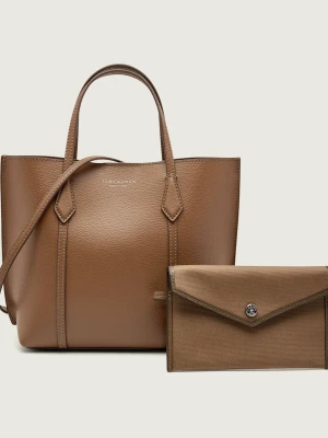 TORY BURCH Skórzany kuferek + saszetka Perry Small