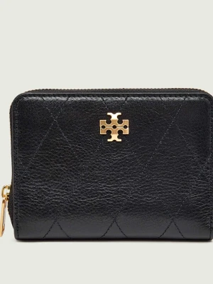 TORY BURCH Skórzany portfel Charlie czarny