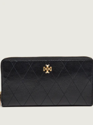 TORY BURCH Skórzany portfel Charlie czarny