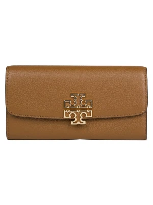 Tory Burch Skórzany portfel w kolorze jasnobrązowym - 19 x 9 x 4 cm rozmiar: onesize