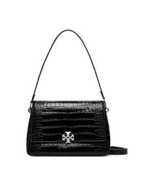 Tory Burch Torebka Charlie Embossed Croc Shoulder Bag 183354 Czarny
