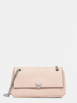 Tory Burch torebka crossbody damska skórzana Charlie beżowy
