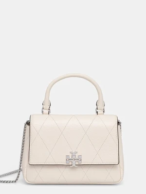 Tory Burch torebka crossbody damska skórzana Charlie beżowy