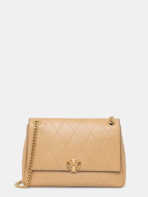Tory Burch torebka crossbody damska skórzana Charlie beżowy