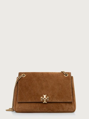 Tory Burch torebka damska zamszowa Charlie brązowy
