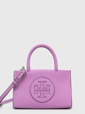 Tory Burch torebka Ella Bio Mini Tote- Bright Amethyst kolor fioletowy