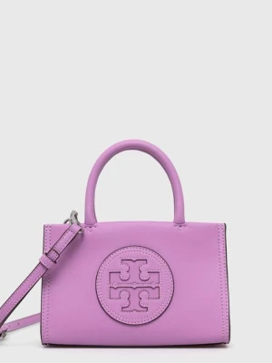 Tory Burch torebka Ella Bio Mini Tote- Bright Amethyst kolor fioletowy