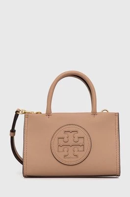 Tory Burch torebka Ella Bio Mini Tote- Wickerwork kolor beżowy