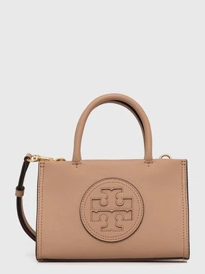 Tory Burch torebka Ella Bio Mini Tote- Wickerwork kolor beżowy