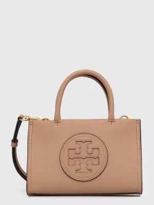 Tory Burch torebka Ella Bio Mini Tote- Wickerwork kolor beżowy