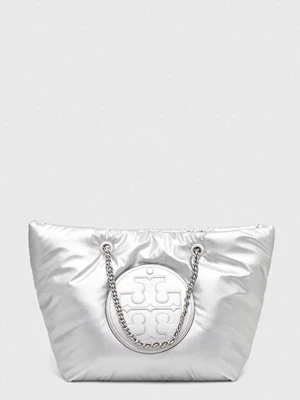 Tory Burch torebka Ella Metallic Puffy Chain kolor srebrny 152451.040