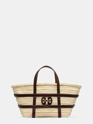 Tory Burch torebka Ella Straw kolor beżowy 169219-902