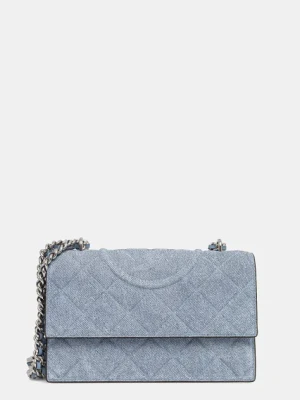Tory Burch torebka Fleming Denim Small kolor niebieski 167750-426