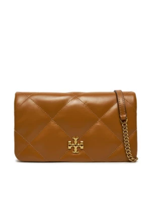 Tory Burch Torebka Kira iamond Quilt Chain Wallet 158624 Brązowy