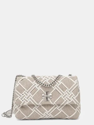 Tory Burch torebka Kira Woven Canvas Small kolor beżowy 151267-250