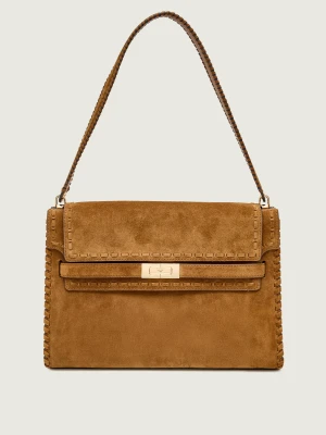 TORY BURCH Torebka na ramię Lee Radziwill | zamsz