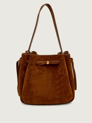 TORY BURCH Torebka na ramię Romy | zamsz