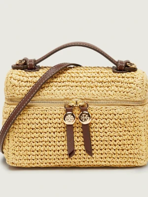 TORY BURCH Torebka na ramię Straw Slim | z dodatkiem skóry