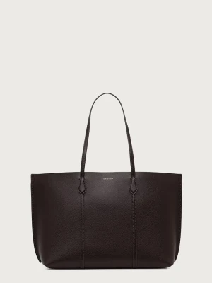 Tory Burch torebka shopper damska skórzana Perry brązowy