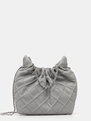 Tory Burch torebka skórzana Fleming kolor szary 162451-021