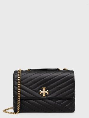 Tory Burch torebka skórzana Kira Chevron kolor czarny 90446.001