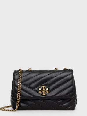 Tory Burch torebka skórzana Kira Chevron Small kolor czarny 90452.001