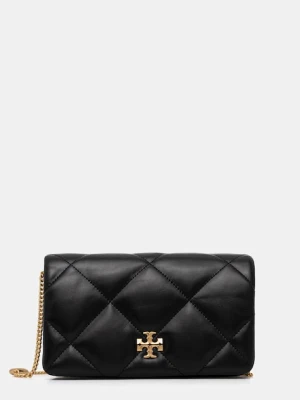 Tory Burch torebka skórzana Kira Diamond kolor czarny 162139-001