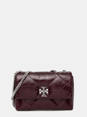 Tory Burch torebka skórzana Kira Diamond kolor fioletowy 169326.500