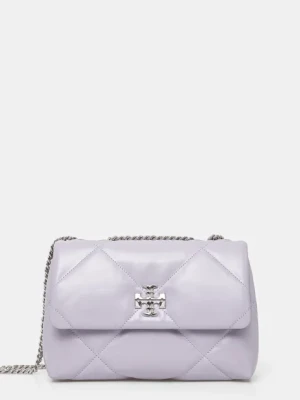 Tory Burch torebka skórzana Kira Diamond Quilt kolor fioletowy 154706-500