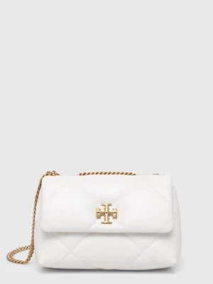 Tory Burch torebka skórzana Kira Diamond Quilt Small kolor biały 154706.100