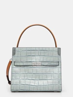 Tory Burch torebka skórzana Lee Radziwill kolor turkusowy 162445.400