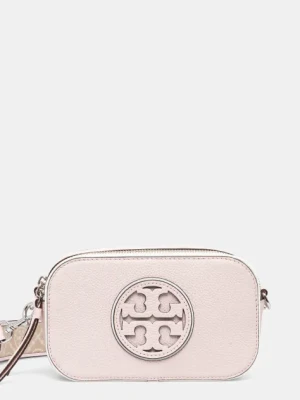 Tory Burch torebka skórzana Miller Patent Border Mini Crossbody kolor różowy 171957-650