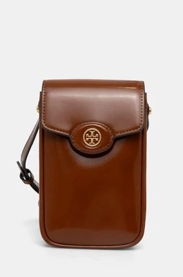 Tory Burch torebka skórzana Robinson kolor brązowy 156747.223