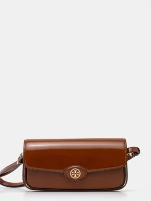 Tory Burch torebka skórzana Robinson kolor brązowy 161831.223