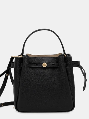 Tory Burch torebka skórzana Romy czarny