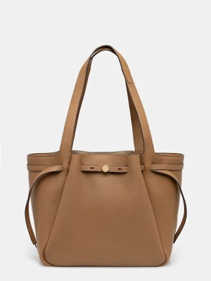 Tory Burch torebka skórzana Romy Tote kolor beżowy 163388-227
