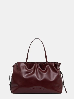 Tory Burch torebka tote damska z imitacji skóry Ella bordowy