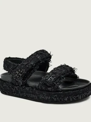 TORY BURCH Wełniane sandały KIRA | z dodatkiem skóry