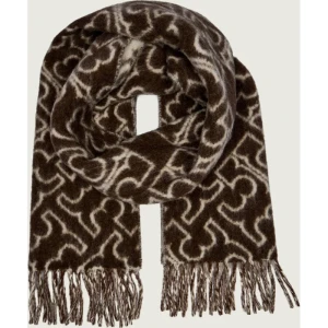 TORY BURCH Wełniany dwustronny szal Puzzle Logo