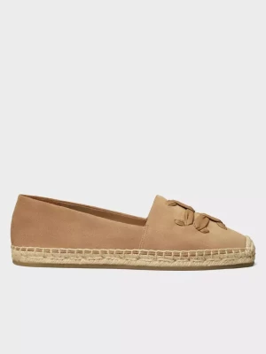 Tory Burch Zamszowe espadryle z logo Double T