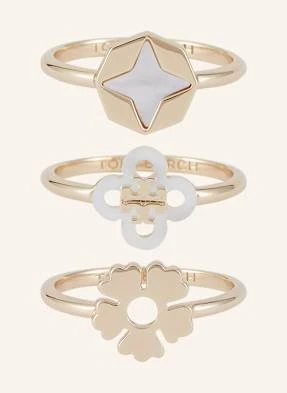 Tory Burch Zestaw 3 Pierścionków gold