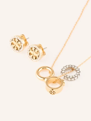 Tory Burch Zestaw Icon: Naszyjnik I Kolczyki gold