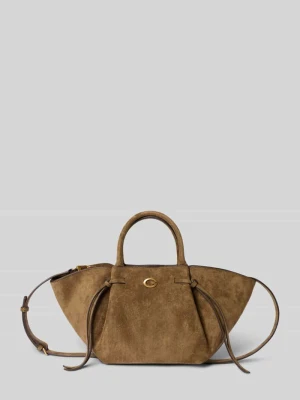 Tote Bag w imitacji weluru model 'ALLEGRA' Guess Oliwkowy