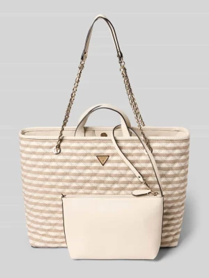 Tote bag z dodatkiem wiskozy model 'GIULLY' Guess
