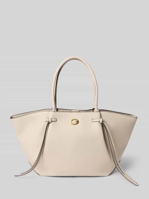 Tote Bag z materiał skóropodobny model 'ALLEGRA' Guess Écru