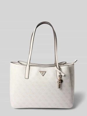 Tote Bag z materiał skóropodobny model 'Noelle' Guess Biały