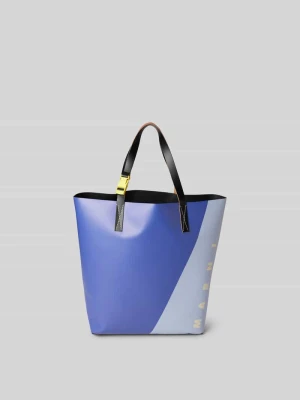 Tote bag z nadruk z logo Marni Granatowy