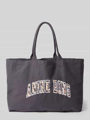 Tote bag z płótna Anine Bing Czarny
