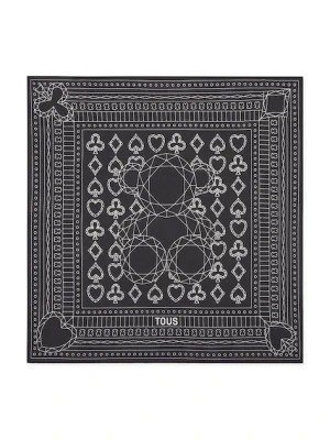 Tous apaszka damska kolor czarny wzorzysta 2002202633